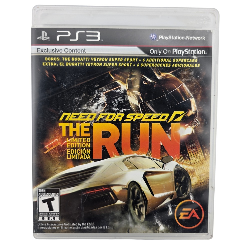 EA Need For Speed The Run Limited Edition PS3 PlayStation 3 Game Manual Included